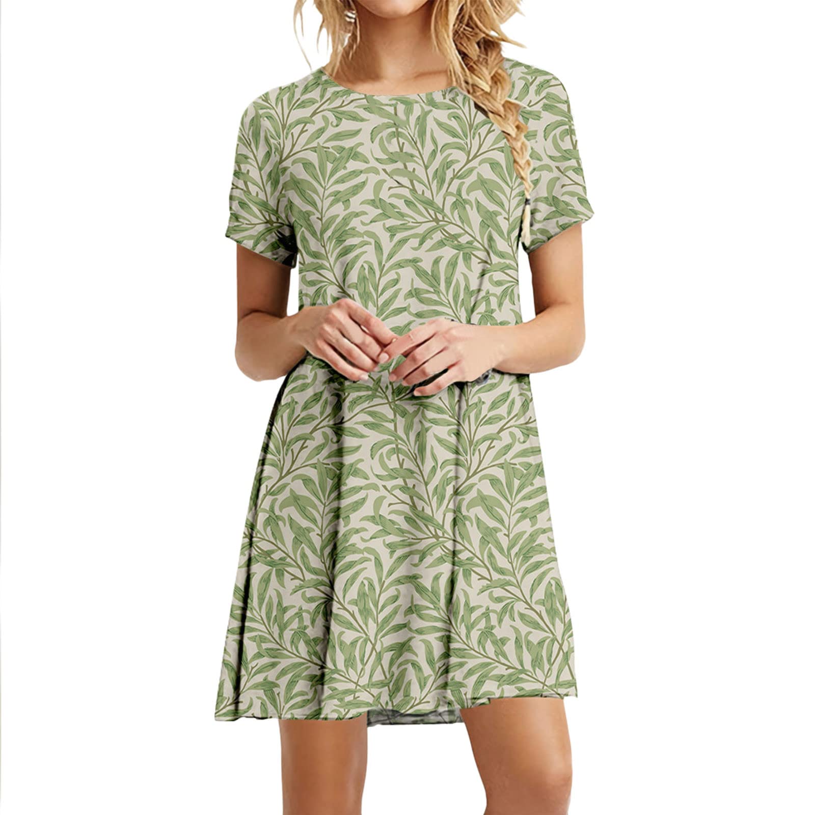 Smooto Women's Plus Size Peach Summer Dress - Plaid Lace A-Line Flare Cami Silk Dress in Hot Pink & Green | XXL | Casual Outfit, Beach Wear, Party Dress, Office Attire