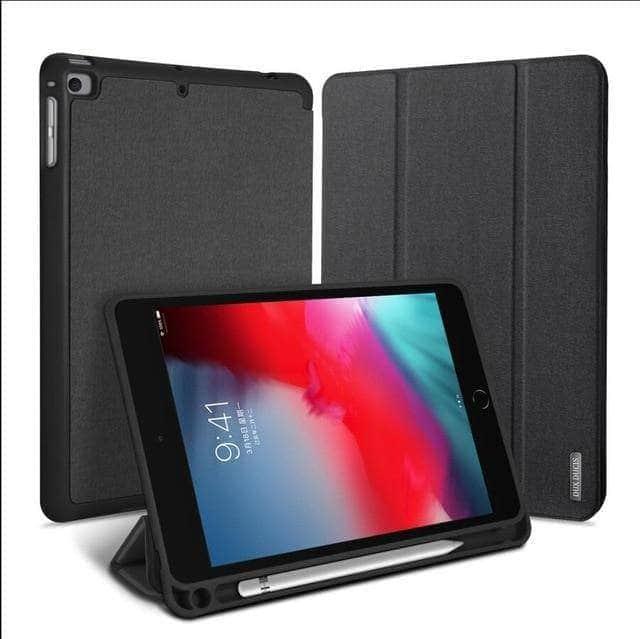 DUX DUCIS iPad Mini 5 Case 2019 - Premium Leather Look Smart Cover with Auto Sleep/Wake & Pencil Holder - Ultra Slim Protective Case for iPad Mini 5th Generation - Perfect for Work, Travel & Daily Use