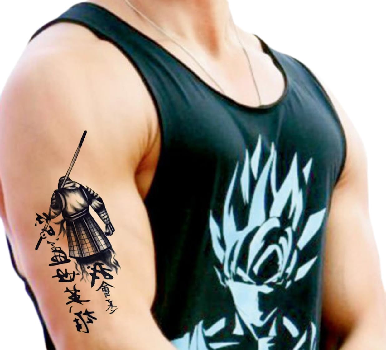 Waterproof Temporary Tattoo Stickers for Men & Women - 3D Realistic Flowers, Butterflies, Stars, Angels, Wolves & Armband Designs (21x15cm) | Perfect for Parties, Festivals, Cosplay & Body Art | HB-165X