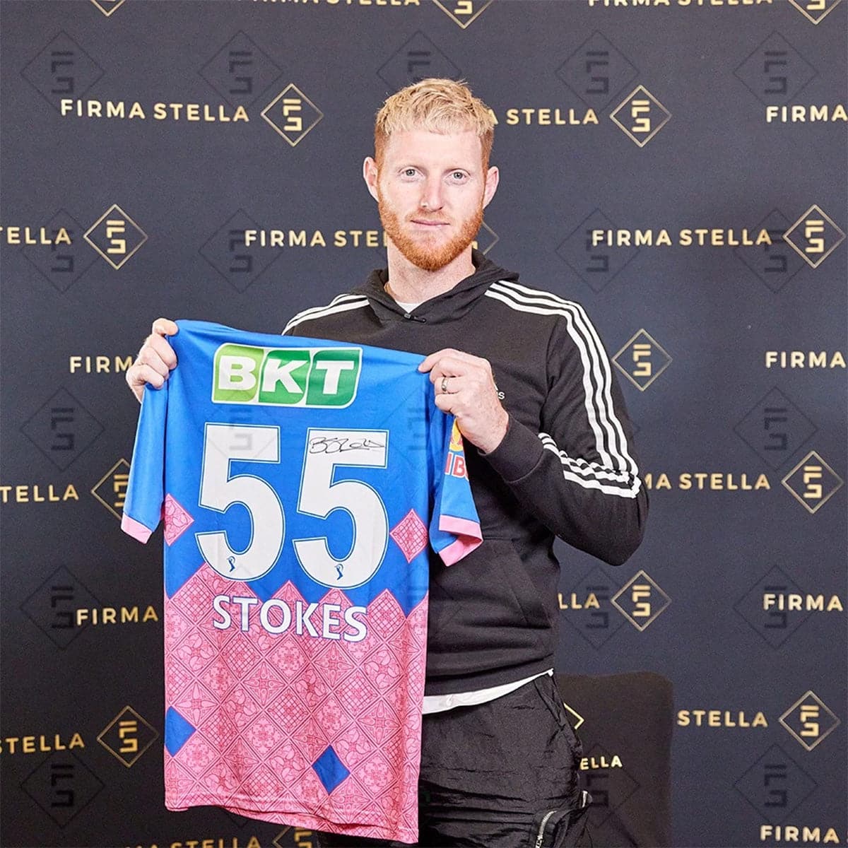 Ben Stokes Autographed Rajasthan Royals Cricket Jersey - Official IPL Memorabilia for Fans & Collectors | Perfect for Cricket Enthusiasts, Sports Decor, and Gift Giving