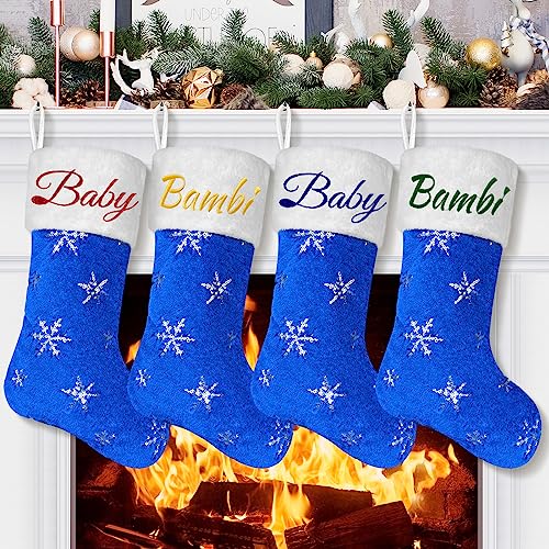 5pcs Blue Snowflakes