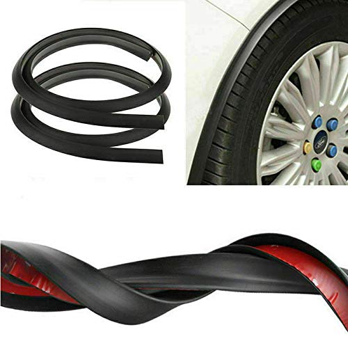 2Pcs Universal Car Wheel Fender Flare Extensions - Black Wheel Arch Trim Eyebrow Shaping for Trucks & SUVs - Durable ABS Plastic for Off-Road & Street Driving Protection