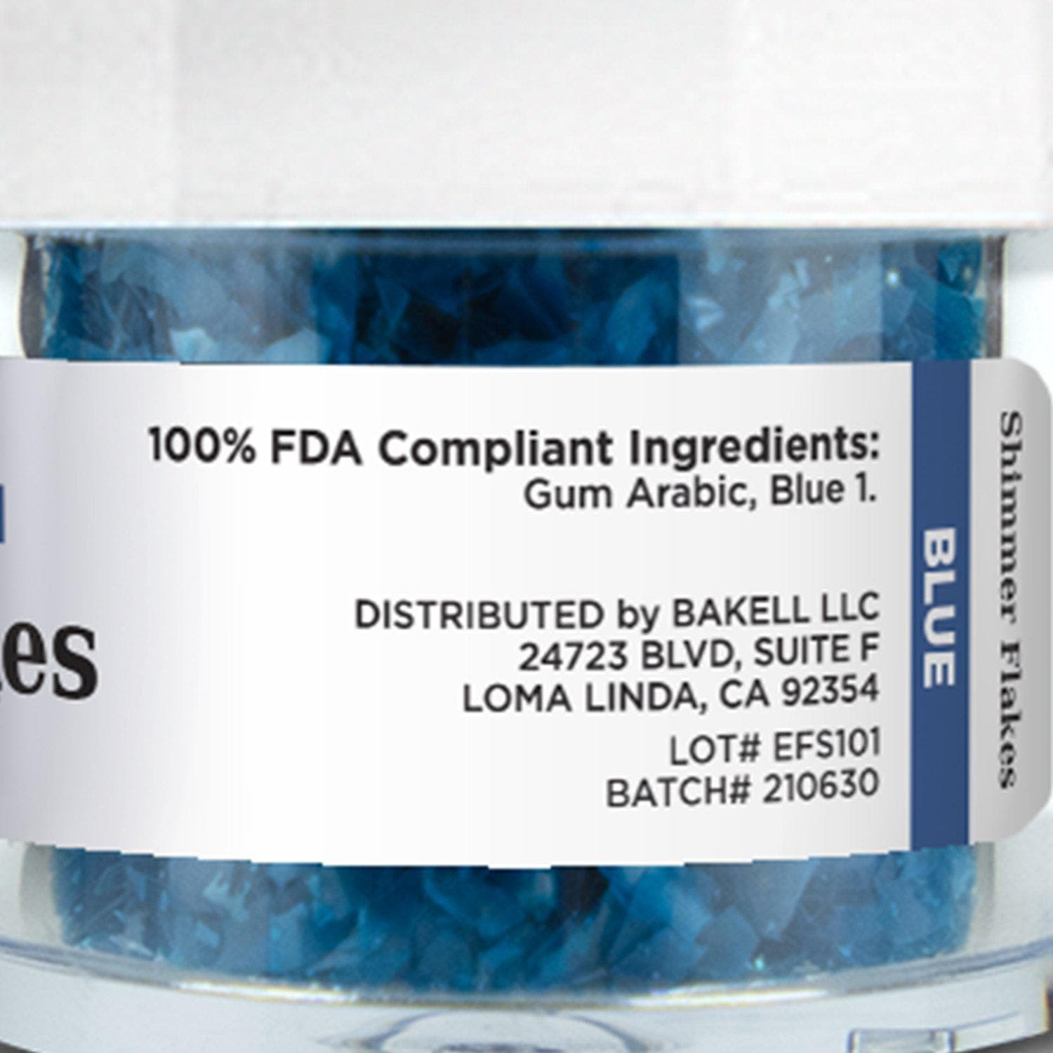 Blue Edible Shimmer Flakes for Baking & Cake Decorating - Food Grade Glitter Dust for Cupcakes, Cookies, Desserts & DIY Crafts