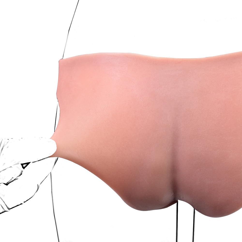 7.5 Inch Realistic Strap-On Dildo Panties - Universal Size Elastic Liquid Silicone Soft Wearable Adult Toy for Men, Women & Couples - Waterproof, Flexible Hollow Sleeve - Perfect for Role Play, BDSM & Couples Intimacy