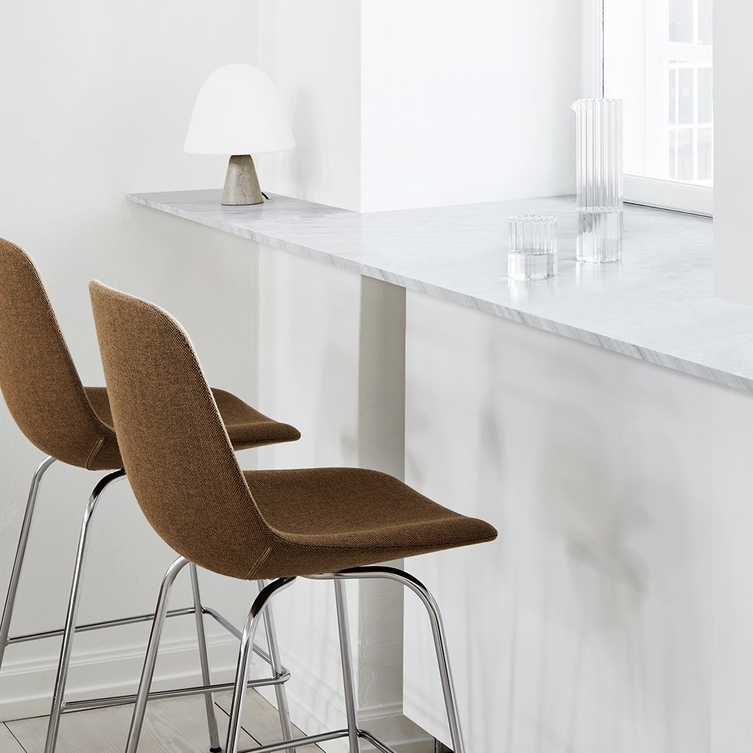 Erik Jørgensen Eyes Bar Stool with Button Upholstery - Modern Kitchen Counter Stool for Home Bar & Dining Room Decor