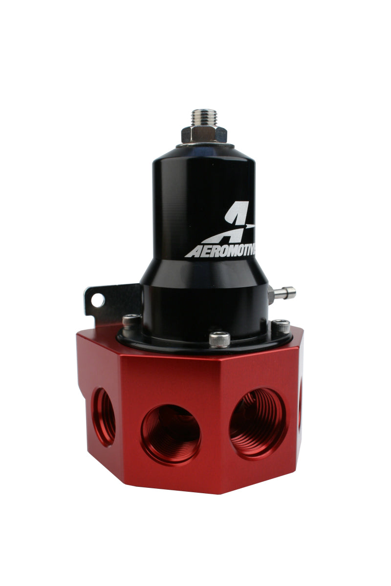 Aeromotive Fuel Pressure Regulator 30-120 PSI with .500 Valve, 4x AN-08 & AN-10 Inlets & AN-10 Bypass - High Performance Fuel System for Racing & Custom Cars