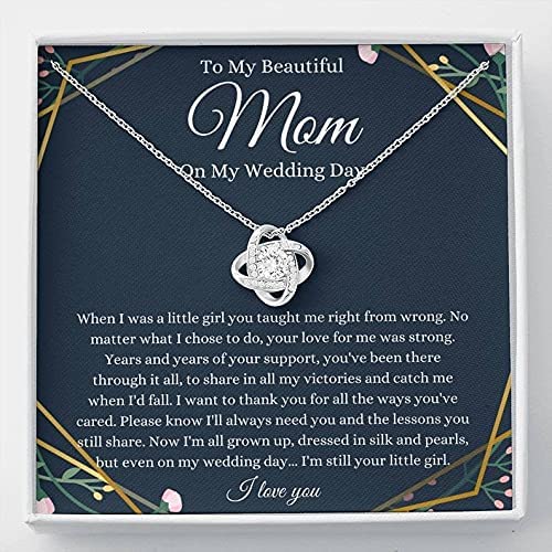 Elegant Love Knot Necklace - Perfect Mother of the Bride Gift from Daughter | Heartfelt Wedding Present for Mom | Ideal for Bridal Showers, Rehearsal Dinners & Special Occasions