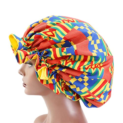 Beavorty Women's Silk Hair Bonnet - Double Layer Sleeping Cap & Shower Cap for Bath, Hotel, Salon - Soft Hair Protection for Night, Travel & Spa (1pc)