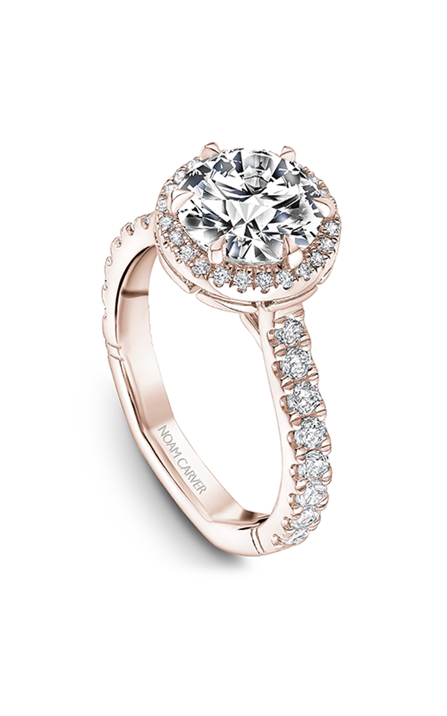 Noam Carver Atelier A001 01RA Diamond Engagement Ring - 14K White Gold Solitaire Ring for Women, Perfect Proposal Gift for Her, Anniversary & Wedding Jewelry