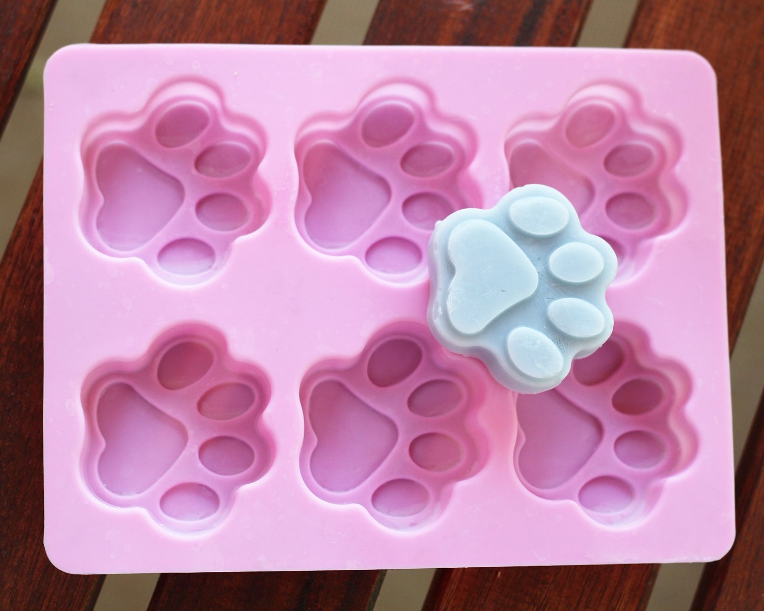 2-Pack Pink Dog Paw Print Silicone Mold Set for Baking - DIY Dog Treats, Chocolate, Candy Making | Oven, Microwave & Freezer Safe | Perfect for Pet Birthday Parties, Homemade Dog Snacks & Holiday Treats