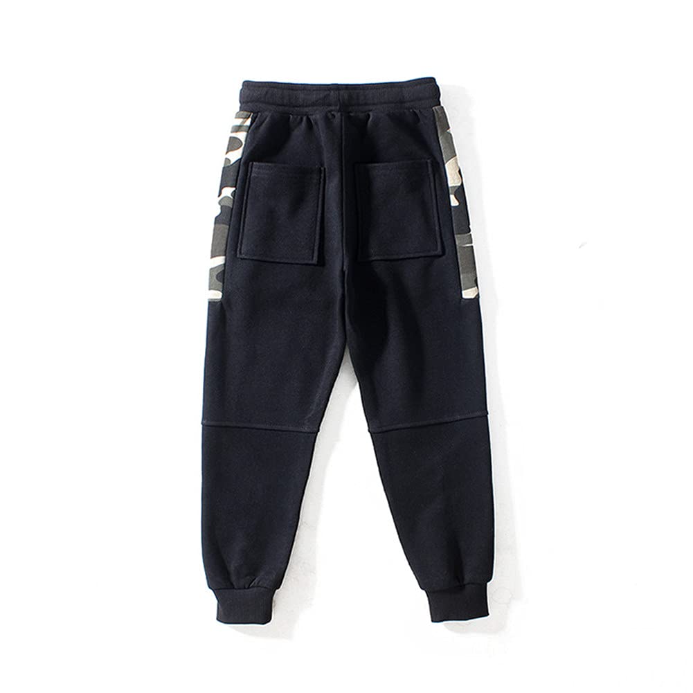 Boys' Active 2-Pack Elastic Waist Cotton Jogger Pants with Pockets - Comfortable Athletic Workout Sweatpants for Running, Gym, and Casual Wear