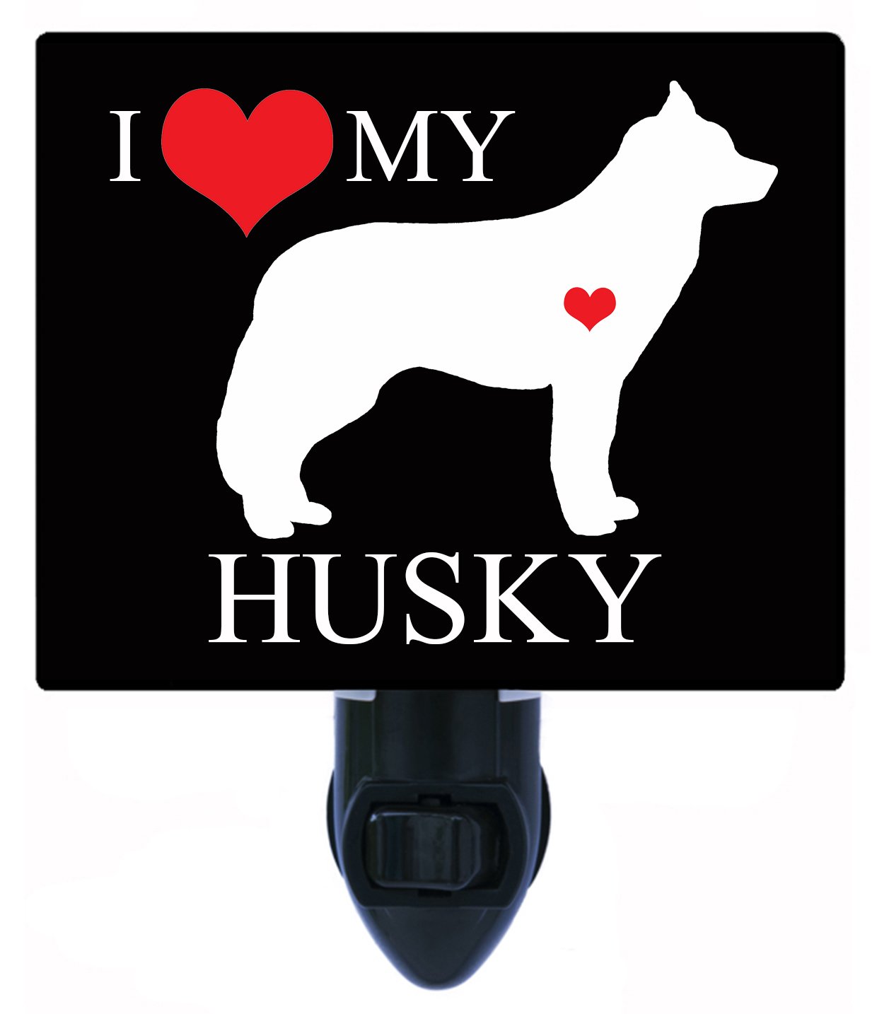I Heart My Husky LED Night Light - Cute Dog Lover's Night Light for Bedroom, Nursery, or Hallway - Perfect for Pet Owners & Dog Lovers