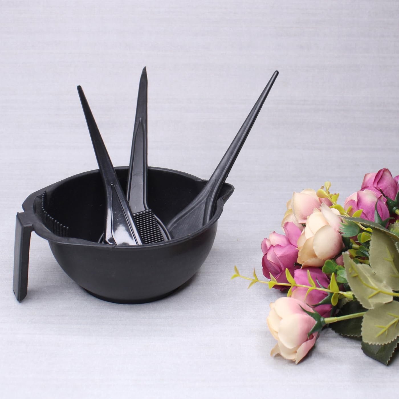 Professional Hair Color Dye Bowl Brush Set for Men & Women - Salon Quality Hair Dyeing Tools Kit with Stainless Steel Bowl (Pack of 1) - Perfect for Home Hair Coloring, DIY Salon Treatments & Professional Styling