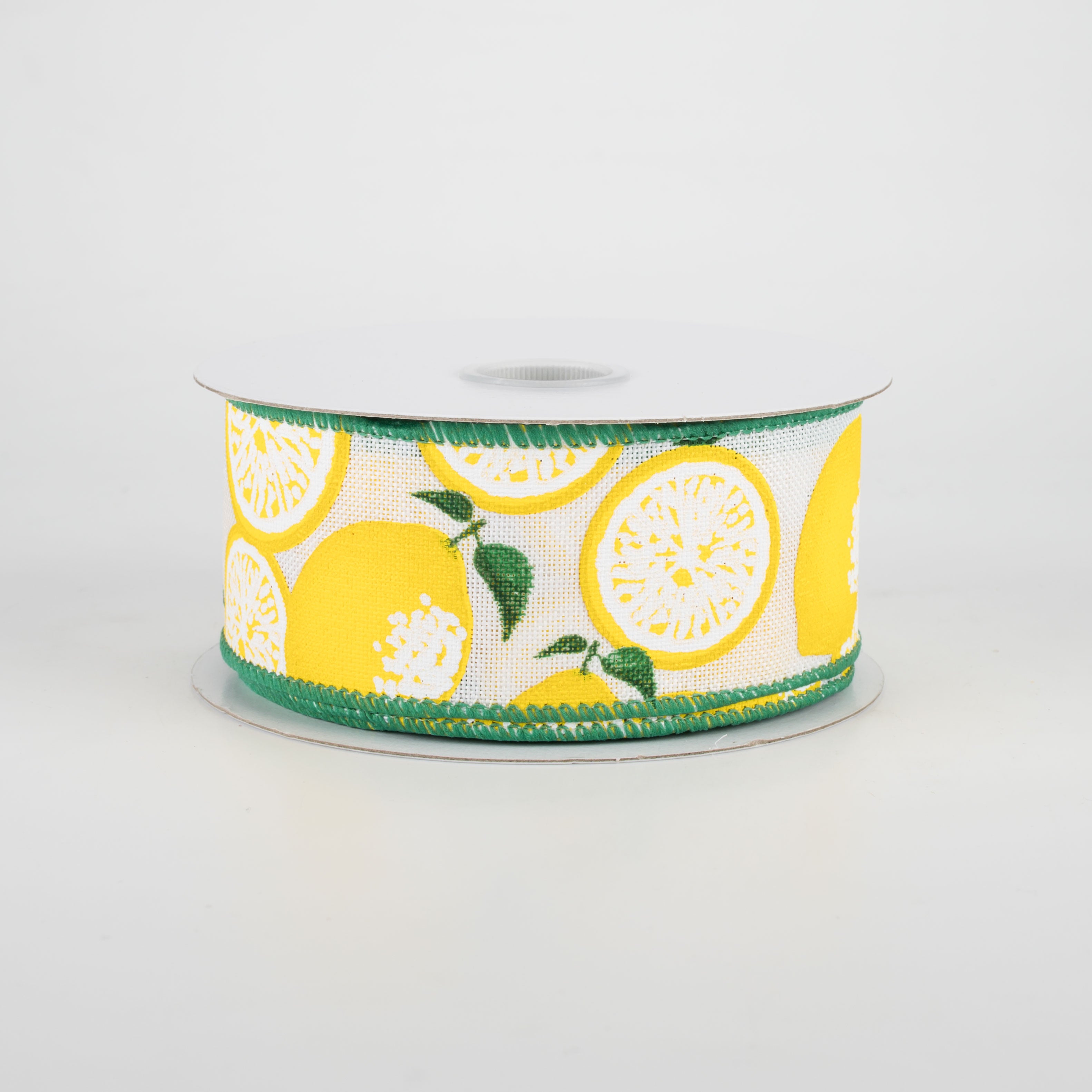 1.5 Inch White Lemons Ribbon - 10 Yards Bulk Roll for Gift Wrapping, Crafts, and DIY Decorations