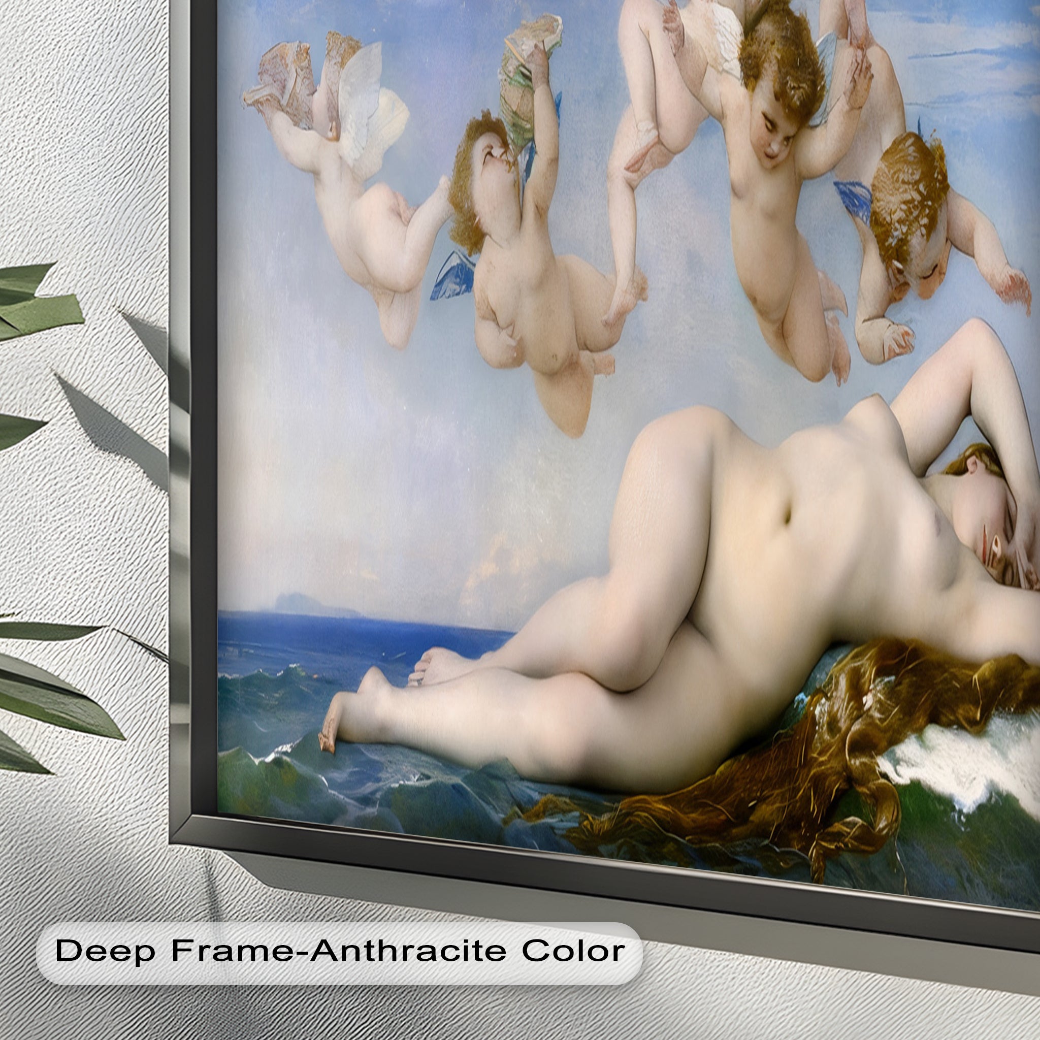 Birth of Beauty - Mythological Sea Nymph and Cherubs Oil Painting Wall Art for Living Room, Bedroom Decor | Classic Renaissance Style Canvas Print for Home & Office