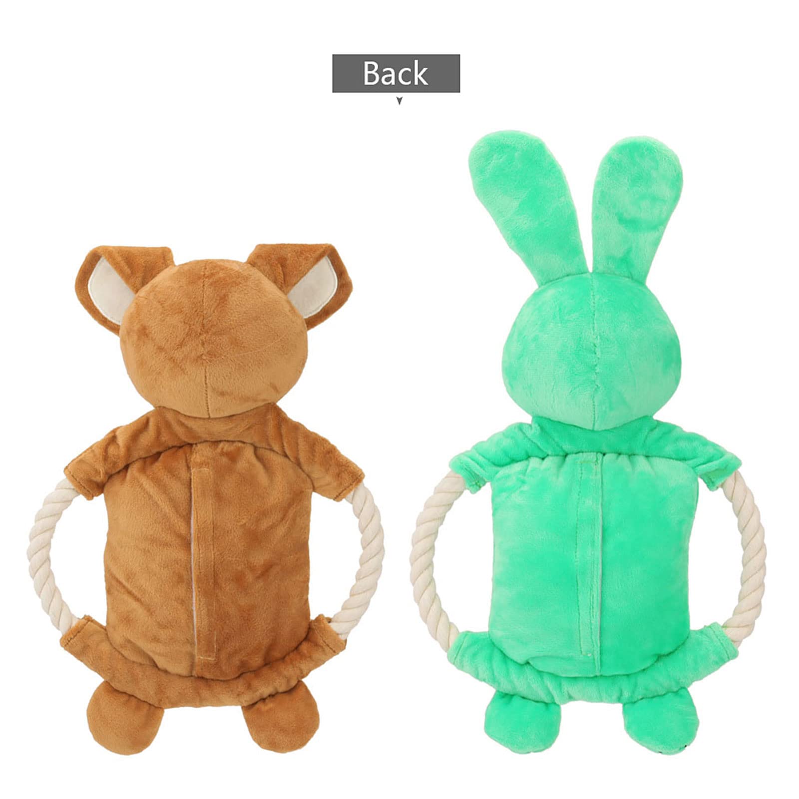 **Durable Squeaky Dog Toys - Funny Plush Rabbit Chew Toy for Small, Medium & Large Dogs - Perfect for Playtime, Training & Birthday Gifts (Green)**