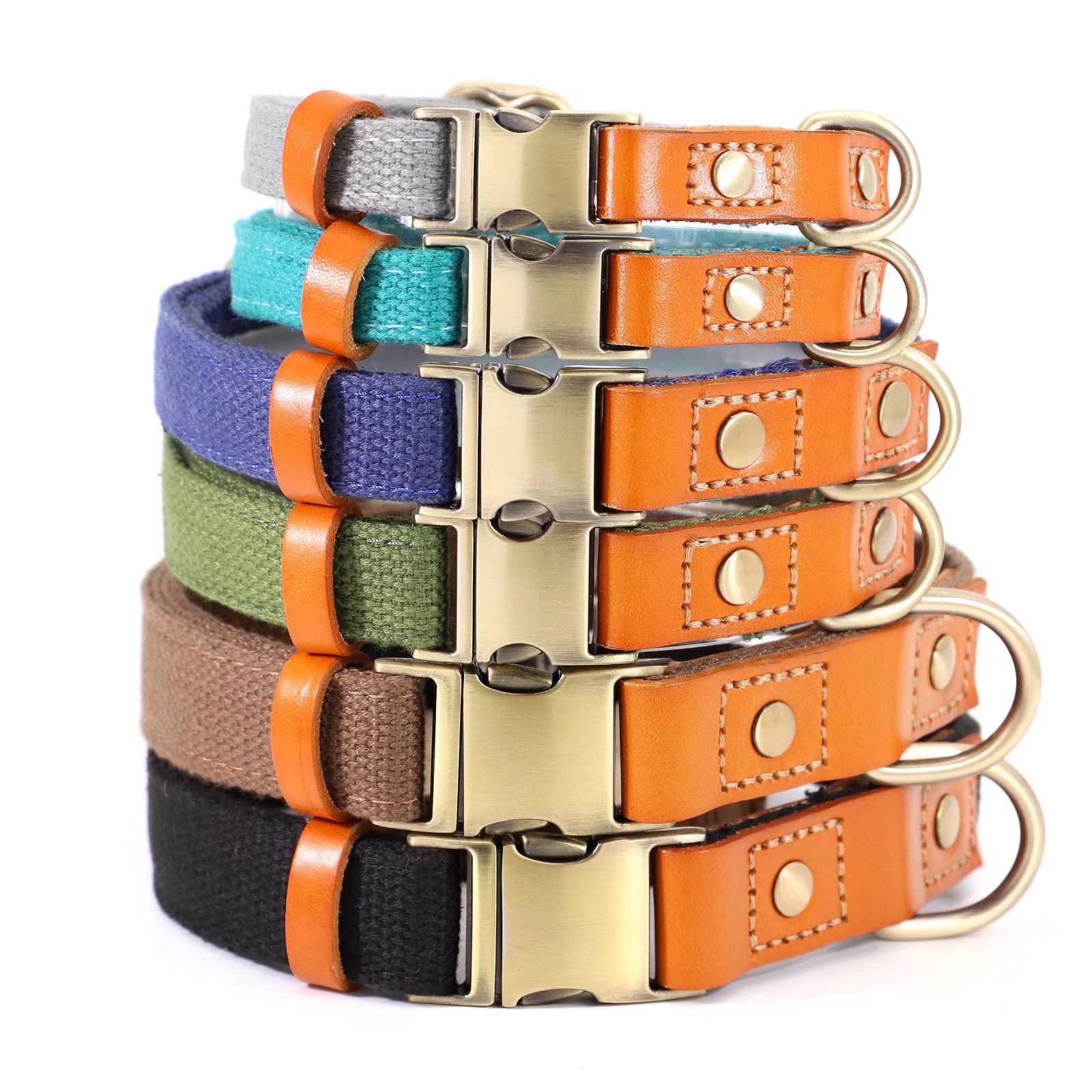 Durable Adjustable Dog Collar with Metal Buckle for Small Medium Large Dogs - Teal Color - Perfect for Daily Walks, Training & Outdoor Adventures