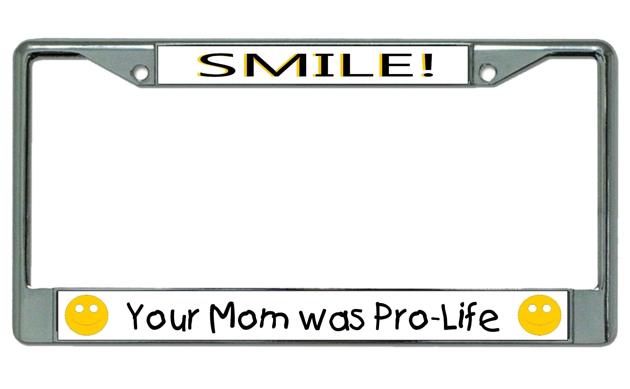 Pro-Life Chrome License Plate Frame - Show Your Support with a Stylish Car Accessory - Perfect for Cars, Trucks & SUVs