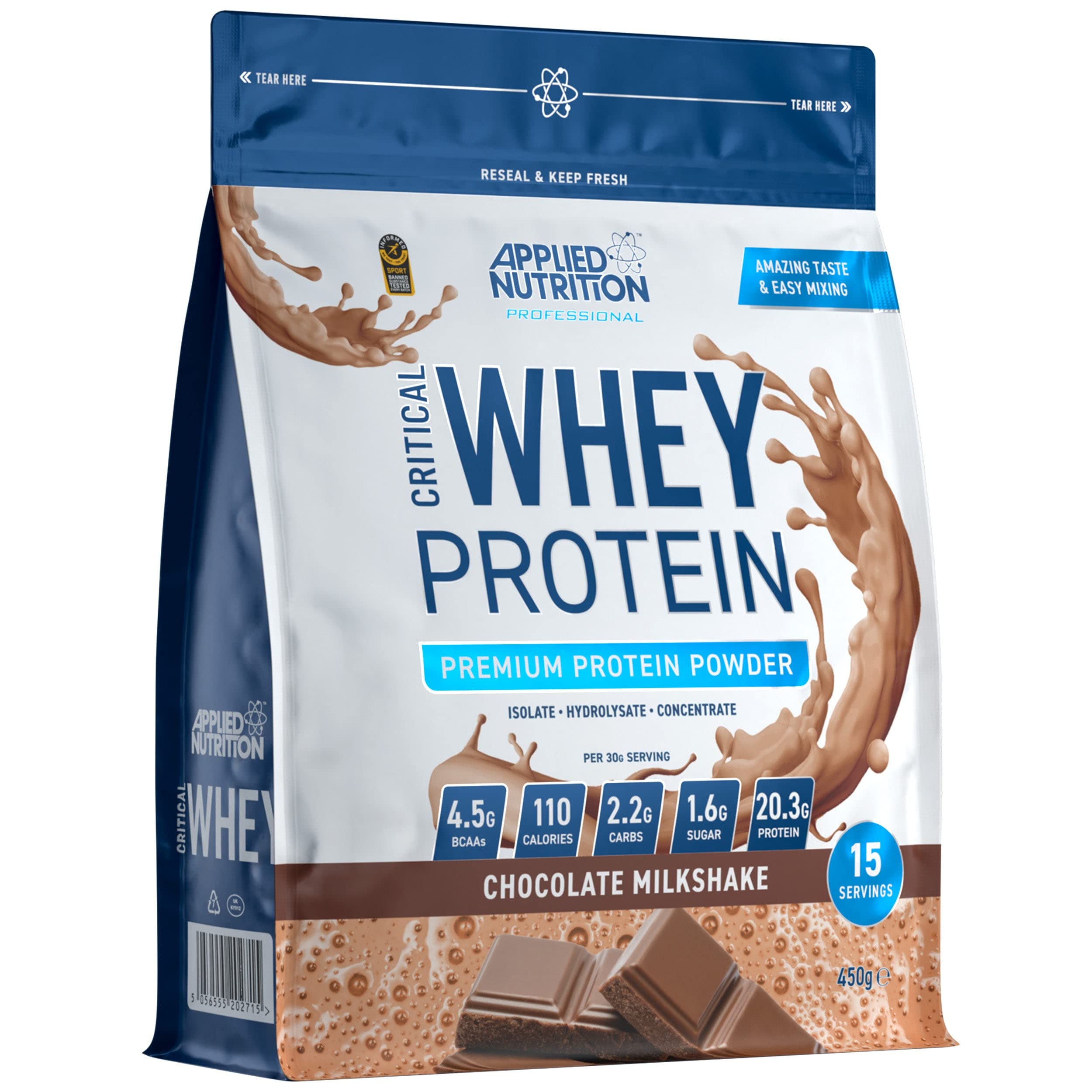 Applied Nutrition Critical Whey Protein Powder - 450g for Muscle Recovery & Growth | Post-Workout & Fitness Supplement
