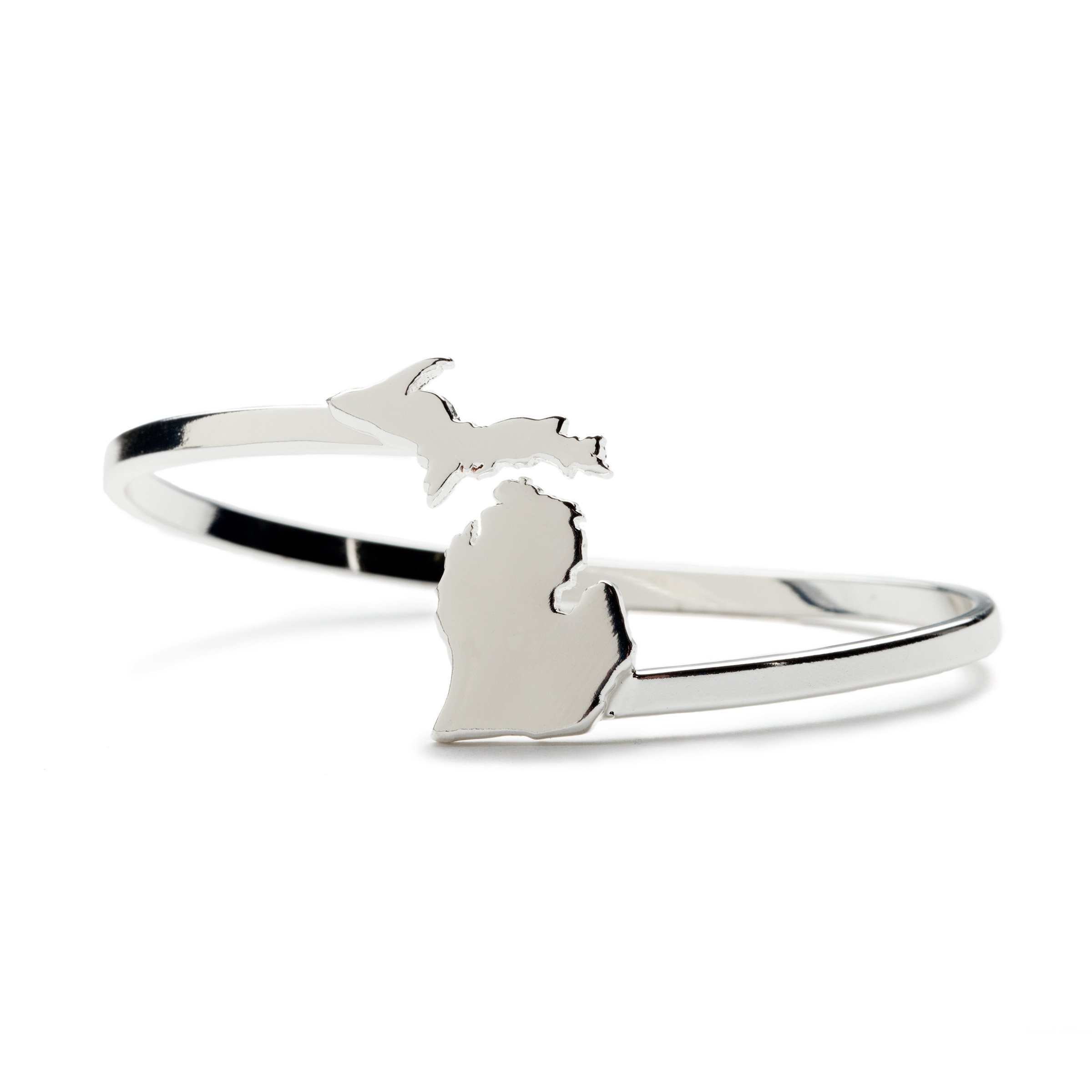 Stone Armory Michigan Bangle Bracelets for Women & Men - Stainless Steel Michigan Bracelet Sets - Perfect for Wolverines Fans, Alumni Gifts, and Game Day Accessories