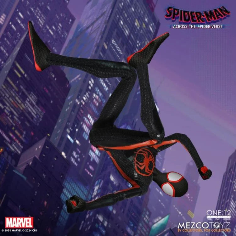 Miles Morales Spider-Man: Across the Spider-Verse One:12 Collective Action Figure - Premium Collectible for Marvel Fans & Movie Lovers - Perfect for Display, Gifts, and Comic Book Collections