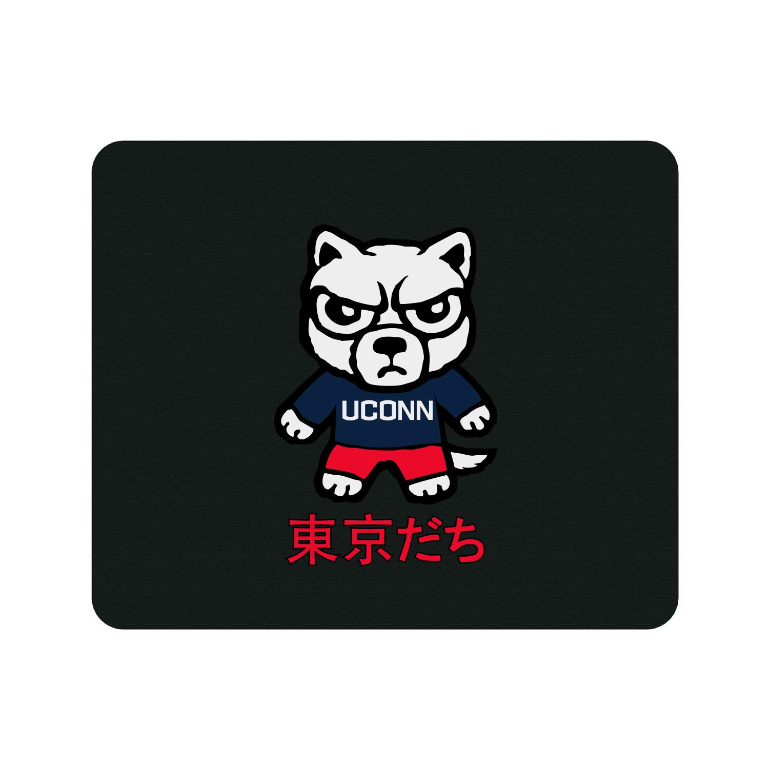 OTM Essentials University of Connecticut Standard Fabric Mouse Pad - Non-Slip Desk Accessory for Gaming & Office Use - Classic Tokyodachi Design for Computers & Workstations