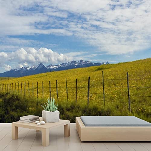3D Meadow Landscape Peel and Stick Wallpaper - Self-Adhesive PVC Wall Mural for Bedroom, Study Room, Living Room - 78