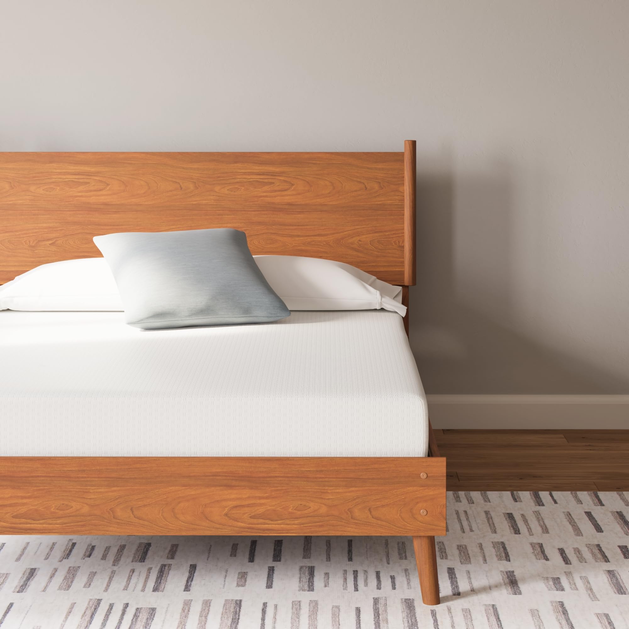 Signature Design by Ashley King Size Chime 8 Inch Medium Firm Gel Memory Foam Mattress - Green Tea & Charcoal Infused for Cool Sleep - Perfect for Back Pain Relief & Pressure Point Support in Master Bedrooms