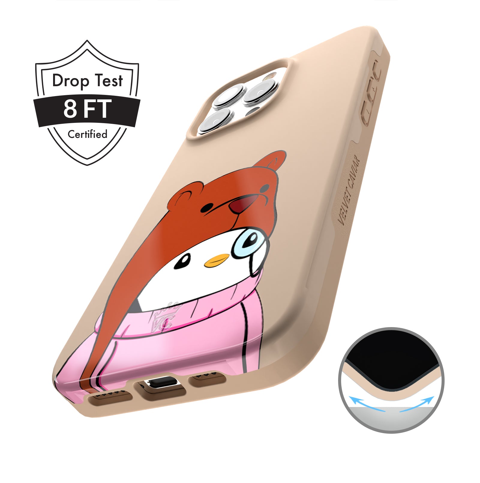 Pudgy Penguins Huddle Up Cute iPhone Case - Trendy Protective Cover for iPhone 13/14/15 Pro Max - Perfect Gift for Penguin Lovers & Winter Enthusiasts (Use at Home, Office, Travel)