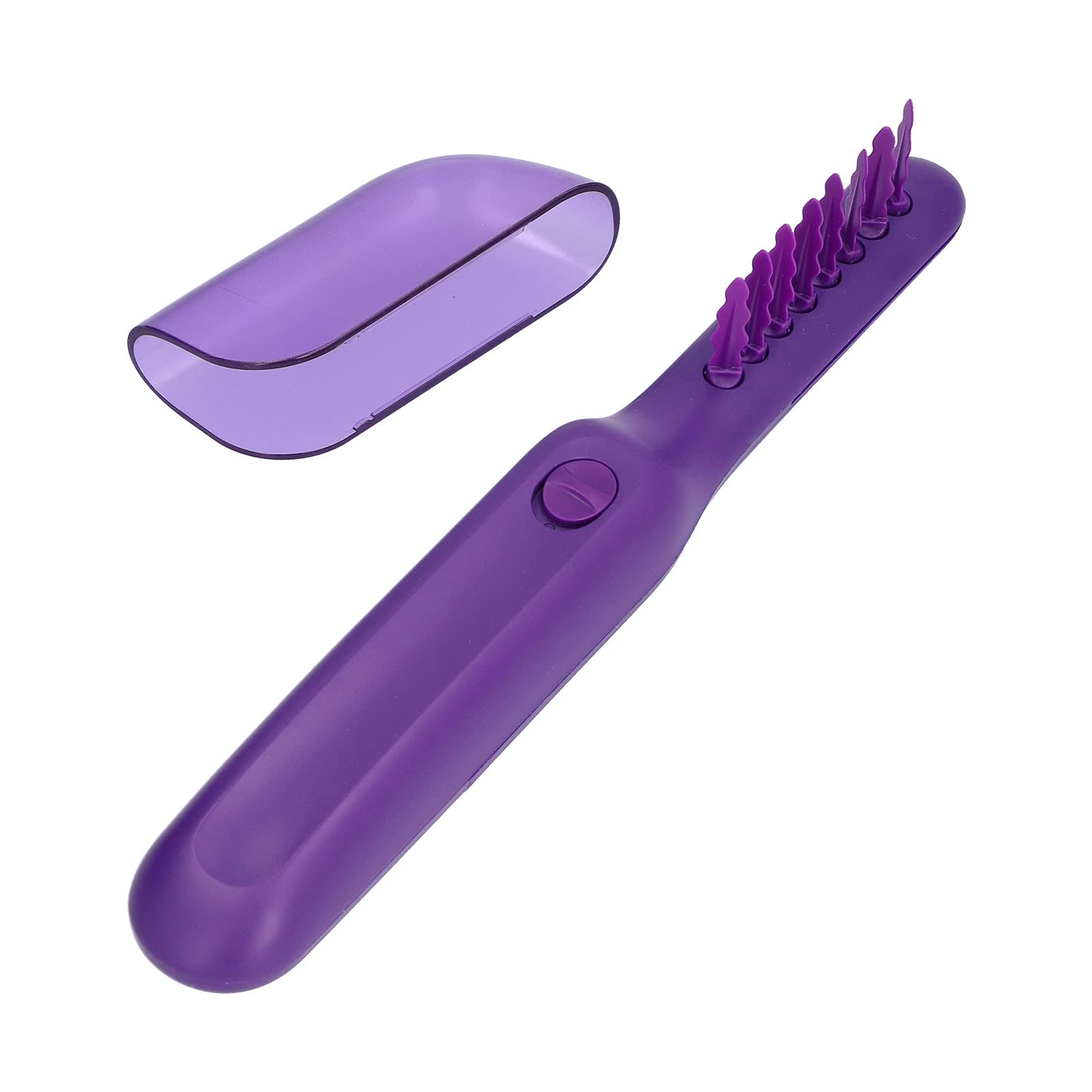 Electric Detangling Comb for Adults - ABS Material Hair Brush for Quick & Easy Knot Removal - Purple Hair Detangler for Home Use, Travel & Salon Styling