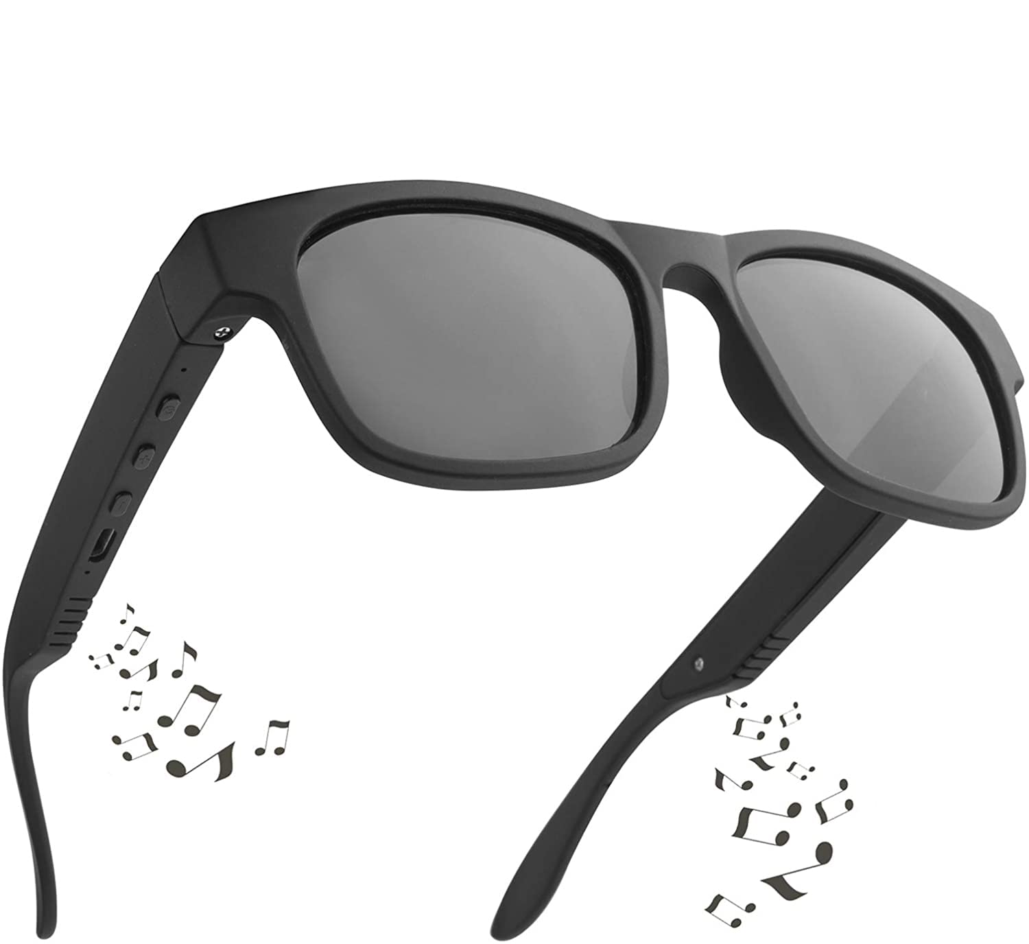 Smart Bluetooth Sunglasses with Open Ear Audio & Bone Conduction Technology - Polarized Lenses, IPX7 Waterproof, Compatible with Phones & Tablets - Perfect for Running, Cycling, Travel & Digital Gifts for Men & Women