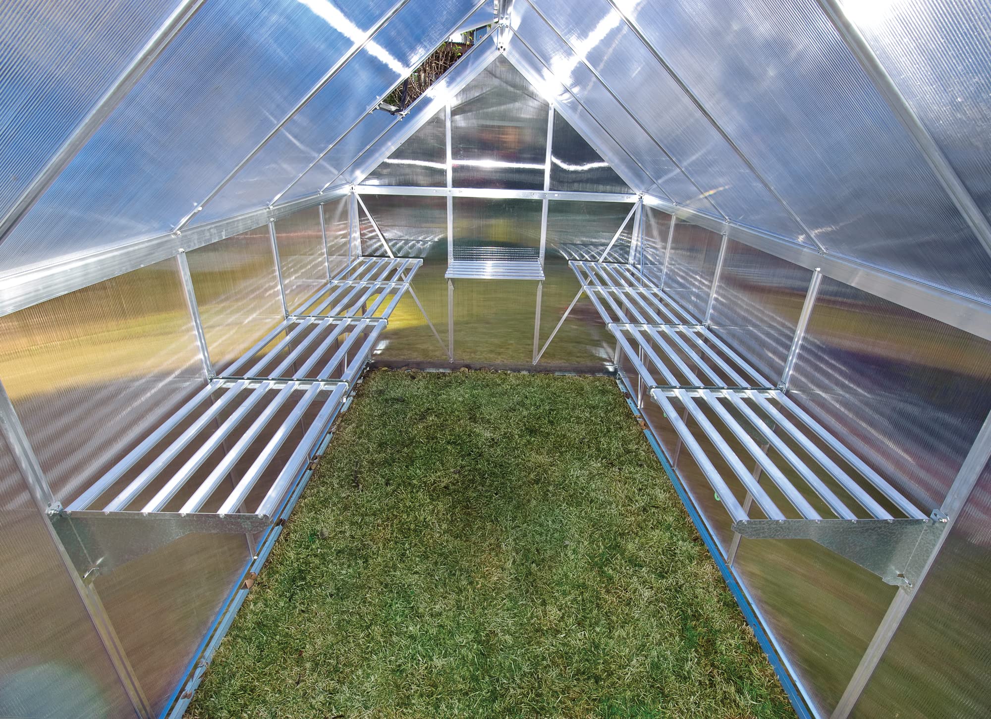 Heavy Duty Greenhouse Shelf Bundle - 4-Piece Set by Palram Canopia for Sturdy Plant Storage & Organization | Perfect for Indoor & Outdoor Gardening, Seed Starting, and Herb Cultivation