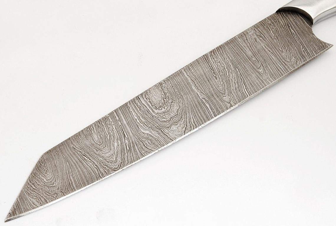 Premium Damascus Steel Chef Knife Set - 9-Piece Handcrafted Kitchen Knives with Leather Sheath | Professional Cooking, Meat Cutting & Gourmet Food Preparation