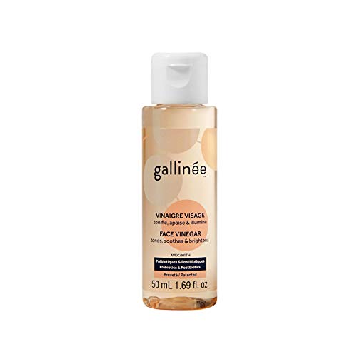 Gallinee Face Vinegar – Travel Size Natural Hydrating Prebiotic Facial Toner with Lactic Acid, 50ml / 1.7 Fl Oz | Gentle Exfoliation & Skin Balancing | Perfect for Daily Skincare Routine & On-the-Go Use