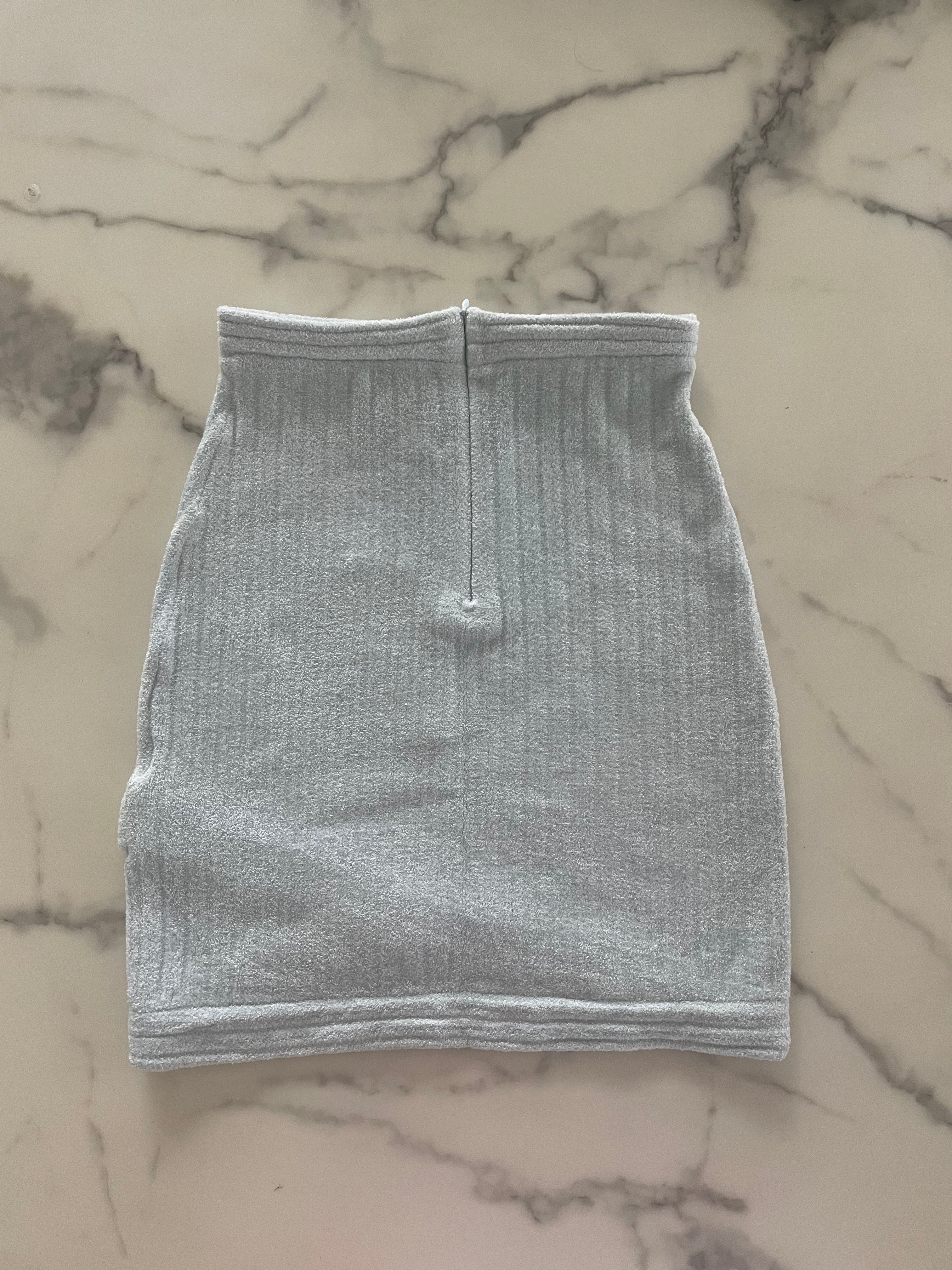 Baby Blue Cheer Embellished Chenille Mini Skirt | Cute Cheerleader Outfit for Teens & Dance Performances | Perfect for School Spirit Events, Cheer Competitions & Casual Wear