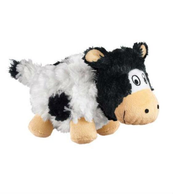 Kong Barnyard Cruncheez Cow Dog Chew Toy - Durable & Fun Interactive Pet Toy for Small & Medium Dogs - Perfect for Playtime, Training & Teething Relief
