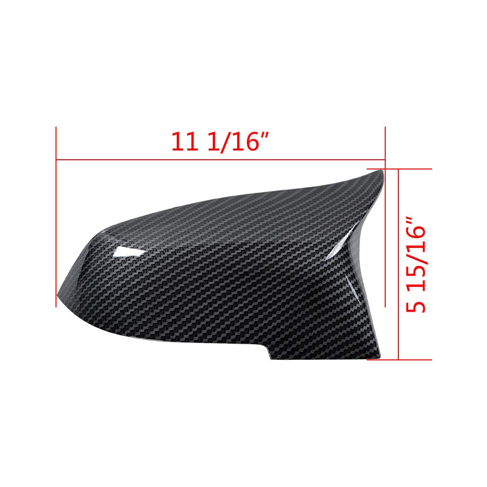 Carbon Fiber Left Right Door Wing Side Rear View Mirror Cover Cap for BMW 2014-2018 F01 F02 730 740 750 760 Models - Perfect Fit & Stylish Upgrade for Enhanced Vehicle Appearance