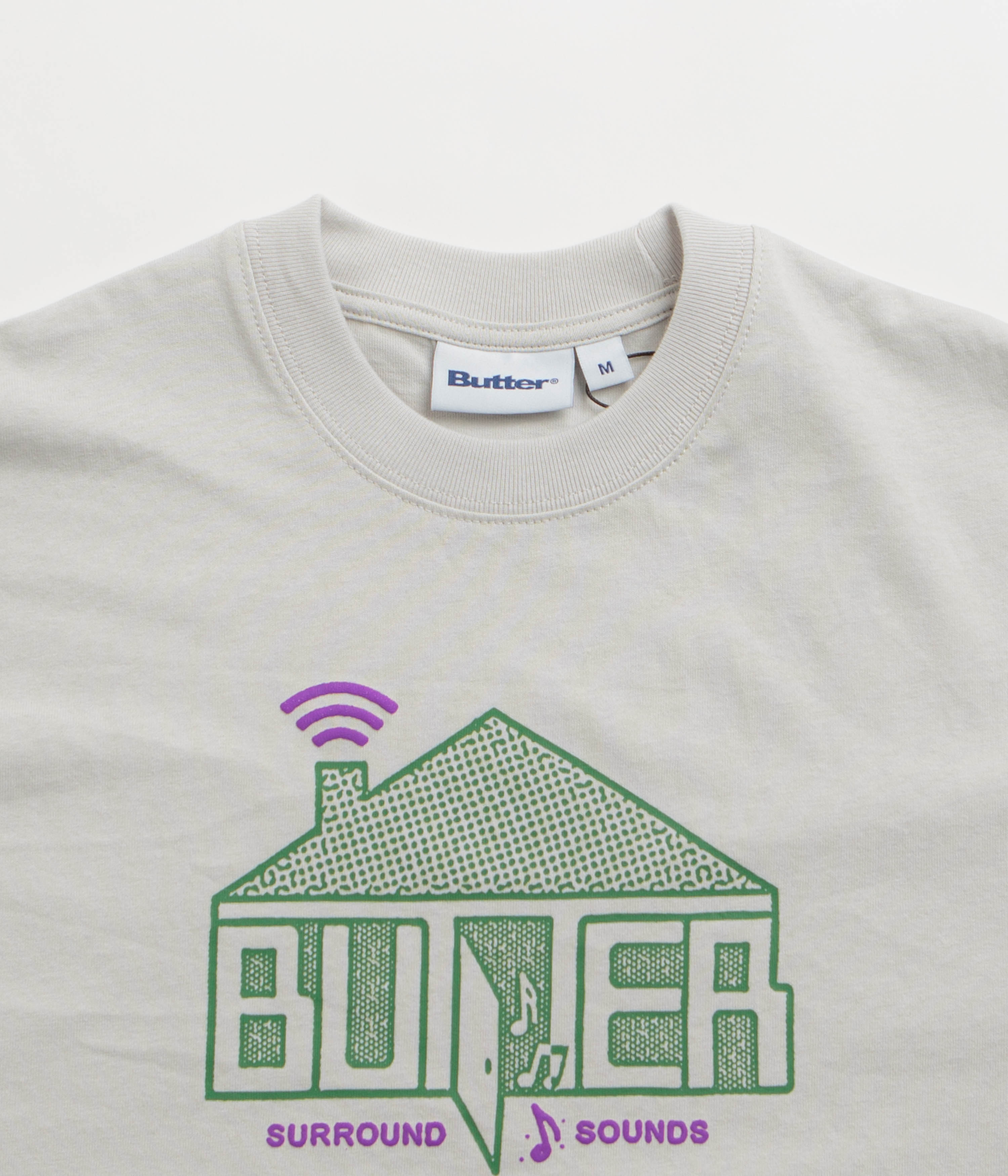 Butter Goods Surround Sounds Graphic T-Shirt - Cement Grey - Unisex Cotton Tee for Music Lovers & Streetwear Fashion | Perfect for Concerts, Festivals & Casual Wear