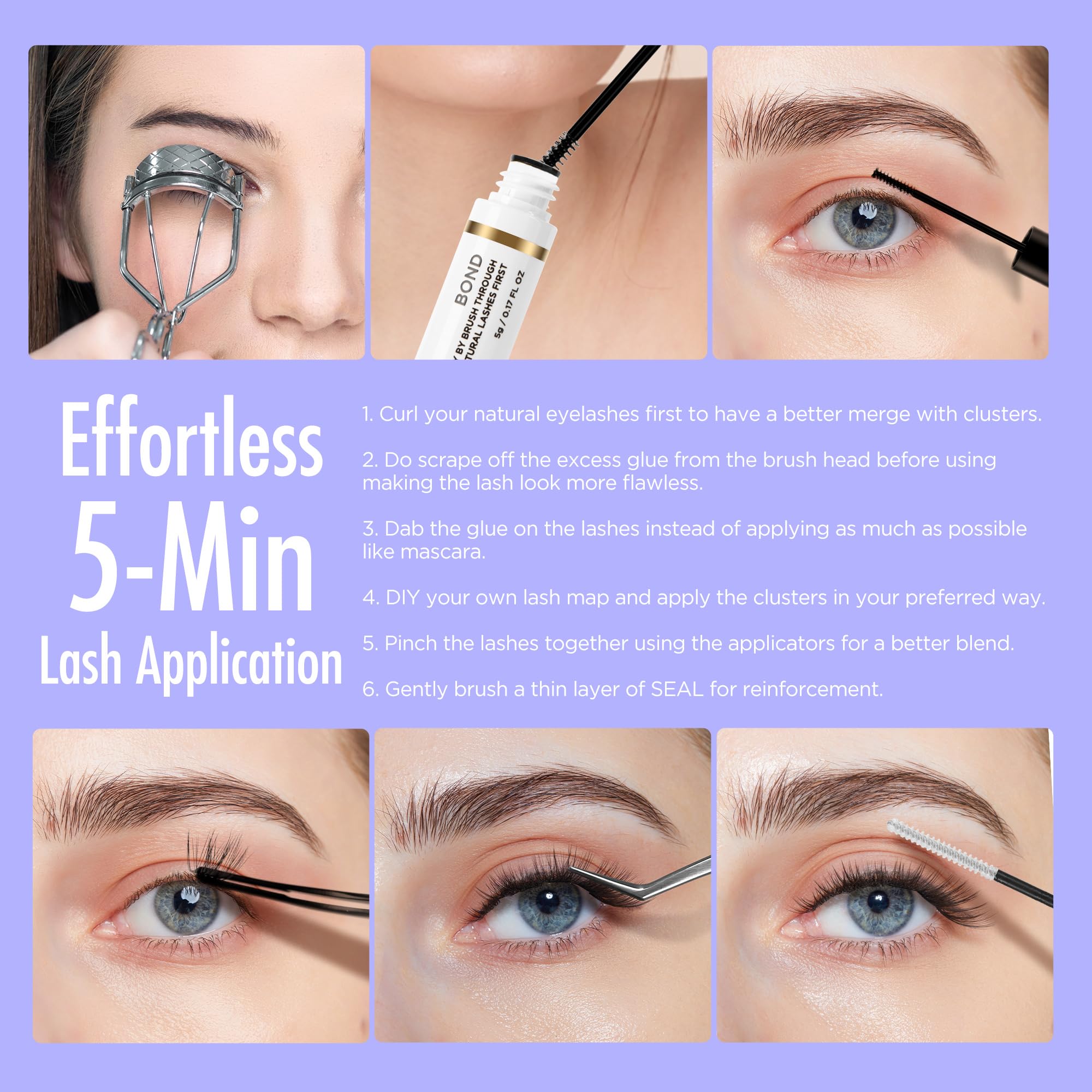 BEYELIAN Eyelash Clusters Extensions - 144 Pcs Black D Curl Volume Lashes 10-16mm Mixed Length, Super Thin Band for DIY Home Application | Fluffy & Dense Cluster Lashes for Natural Look | Perfect for Daily Wear, Special Occasions & Professional Makeup Artists