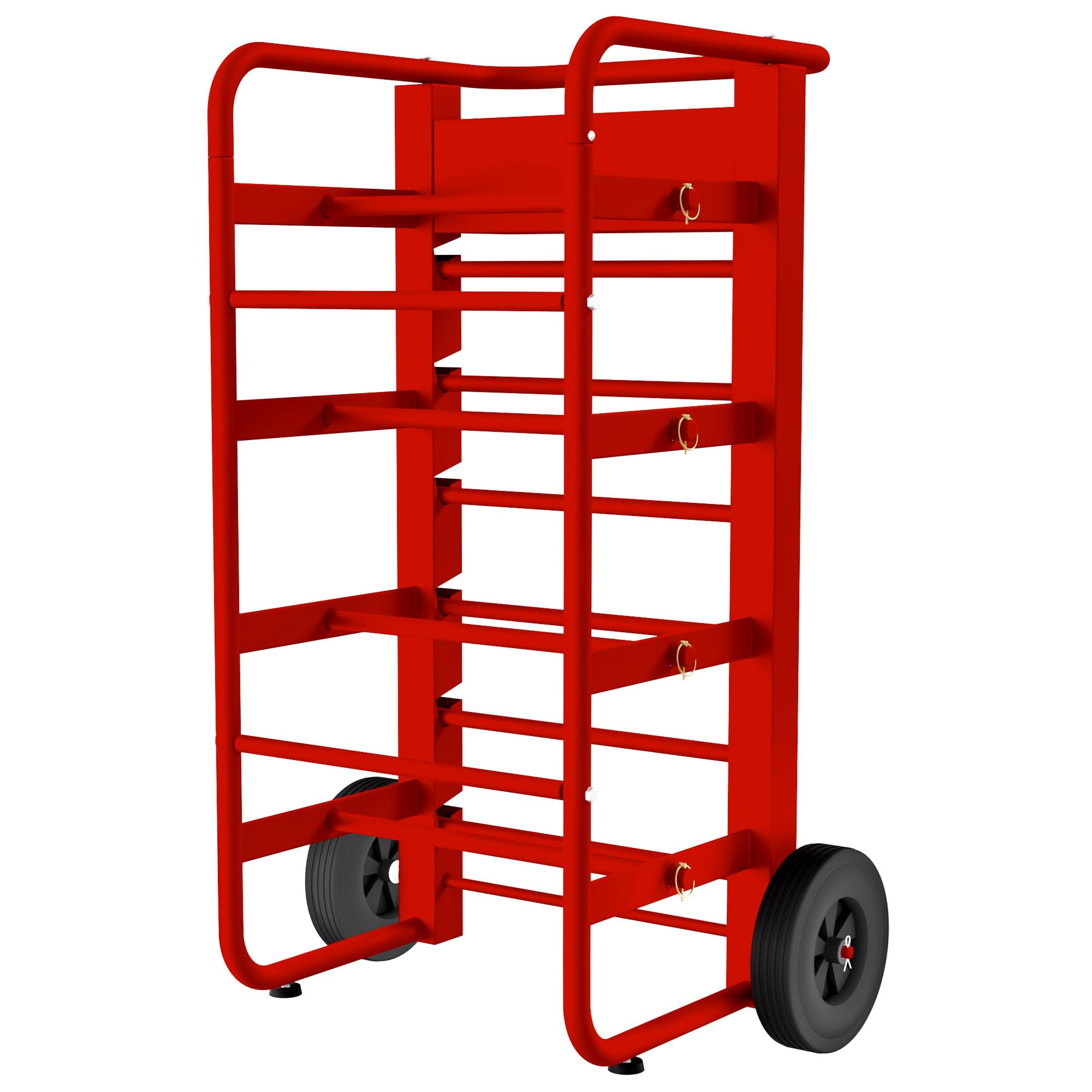Heavy Duty 11-Rod Wire Spool Rack with Wheels & Storage Box - Mobile Cable Holder for Electricians, Workspaces & DIY Projects - Efficient Wire Management Solution (Red)