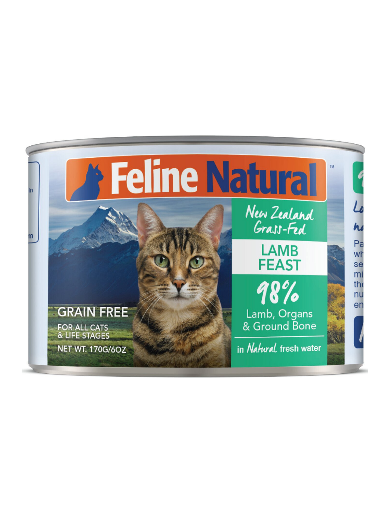 Feline Natural Lamb Feast Grain-Free Canned Cat Food 170g - High Protein, All-Natural Ingredients for Adult & Senior Cats - Perfect for Indoor Cats & Picky Eaters