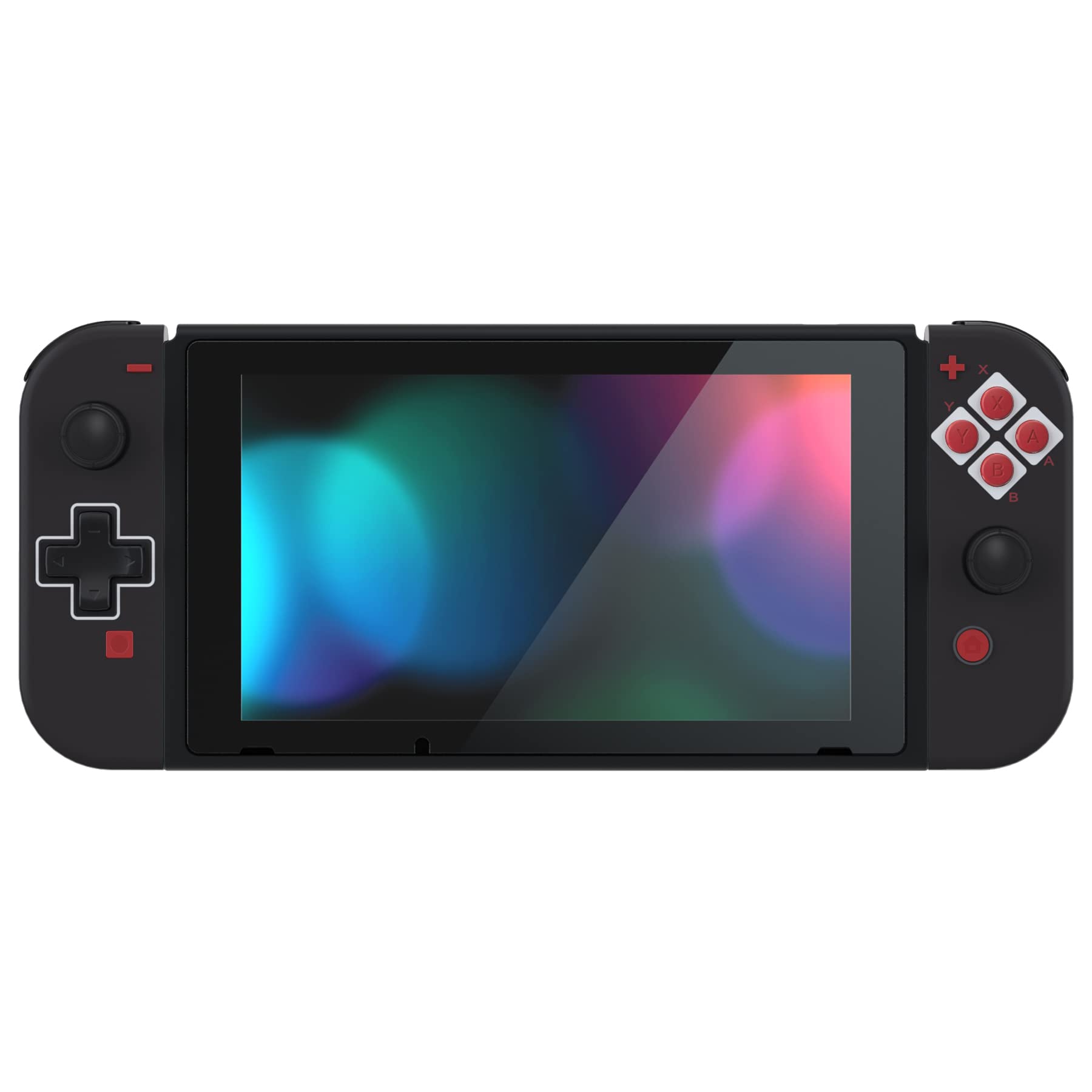 eXtremeRate Soft Touch Custom Shell & Button Set for Nintendo Switch - Dpad Version, Classic NES Style Replacement Back Plate & Joycon Housing | Perfect for Gaming Enthusiasts & Retro Console Lovers