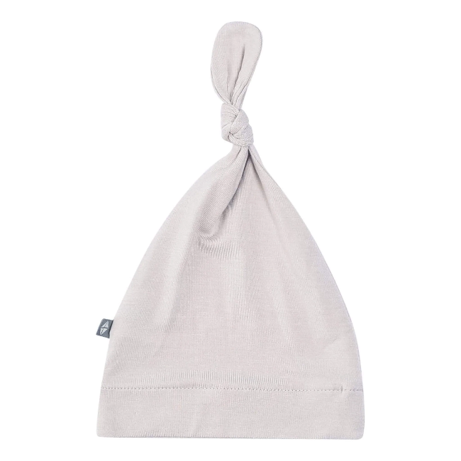 Kyte Baby Knotted Cap in Oat - Soft Cotton Newborn Beanie for Boys & Girls - Perfect for Hospital, Photos & Everyday Wear