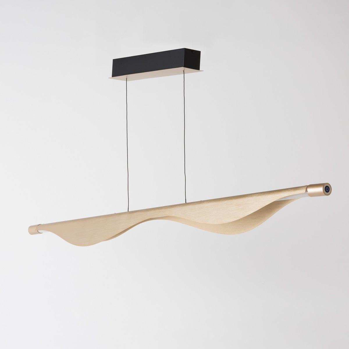 RIAN Modern Linear Pendant Light - Sleek Minimalist Hanging Fixture for Kitchen Island, Dining Room & Bedroom Lighting - Dimmable LED Chandelier for Contemporary Home Decor