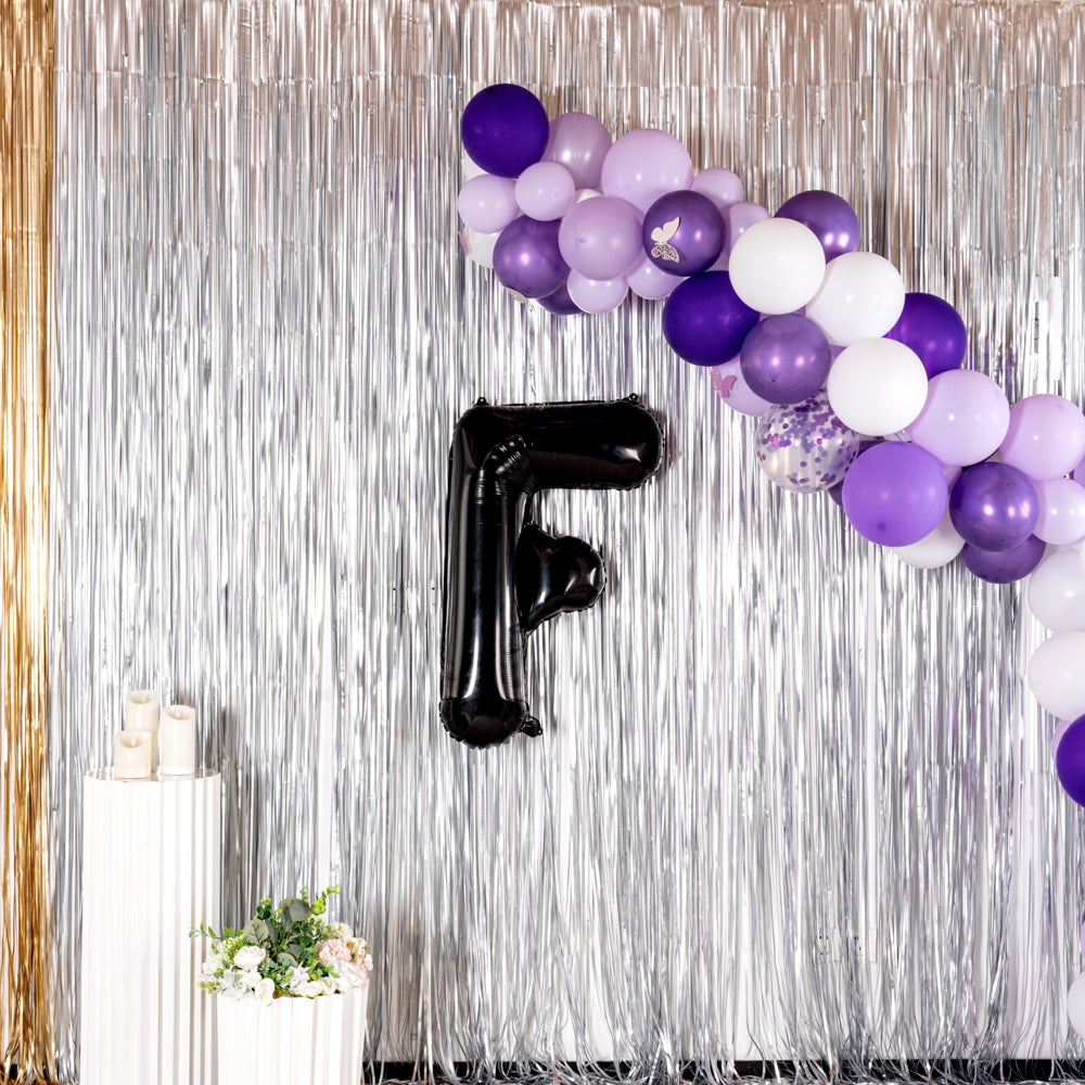 Balloonify Black Mylar Letter F Balloon - 40 Inch Large Foil Alphabet Balloon for Birthday Party Decorations, Graduation, Baby Shower & Wedding Events - 1 Count Box