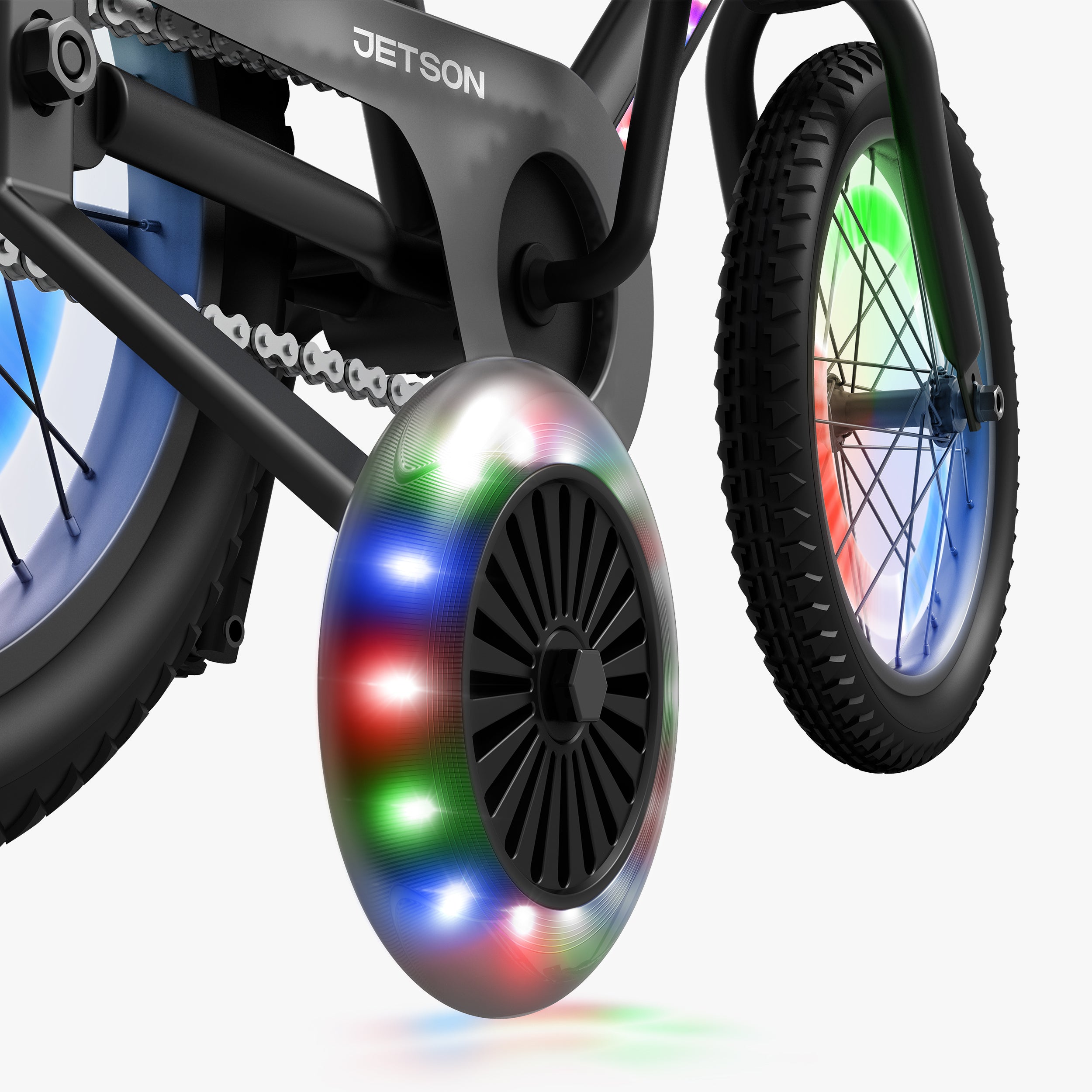 Spark Light Up Training Wheels for Kids - LED Safety Bike Wheels for Boys & Girls - Perfect for Night Riding and Beginner Cyclists