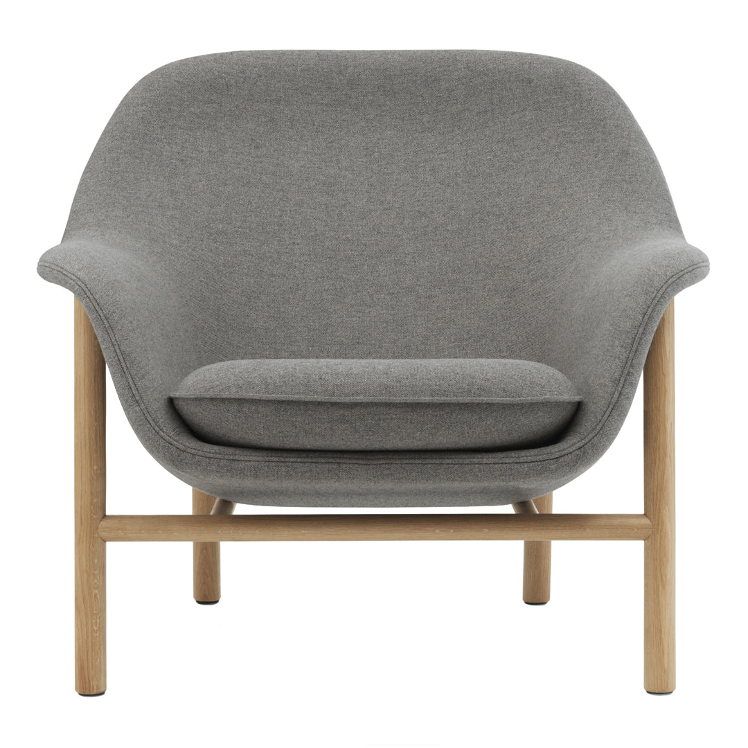 Modern Drape Low Lounge Chair with Solid Wood Legs - Perfect for Living Room, Bedroom, or Office Relaxation