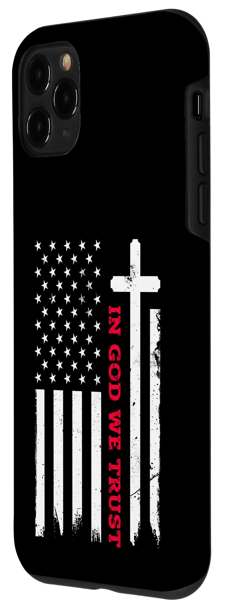 iPhone 11 Pro Patriotic Vintage American Flag Case - 'In God We Trust' Design | Durable Protective Cover for Everyday Use & Patriotic Events