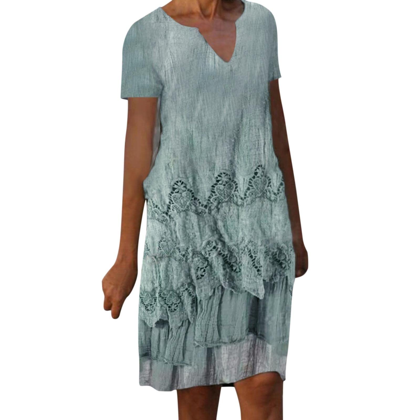 Elegant Women's Ink Gradient Print Dress - V Neck Strap Spliced Casual Long Dress for Holiday, Party & Summer Wear
