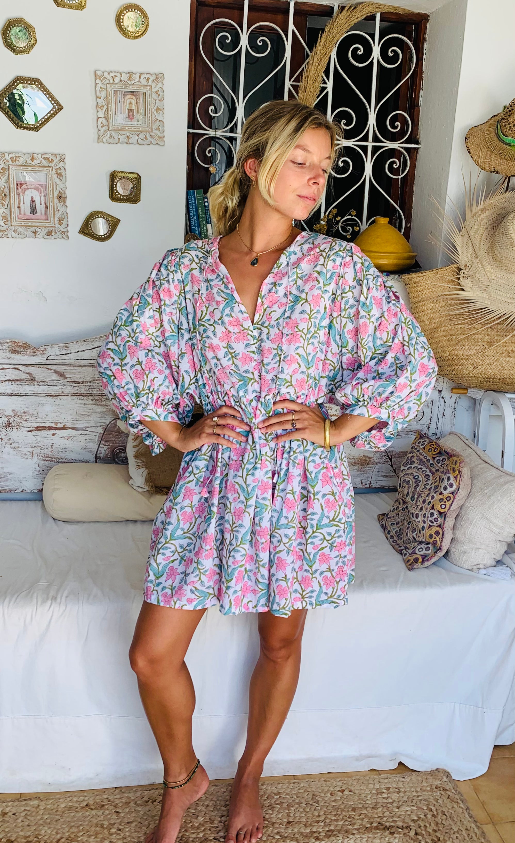 Butterfly Print Boho Maxi Dress for Women - Flowy Summer Beach Dress for Casual Wear, Vacation, and Festivals